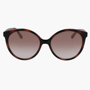 $255 Salvatore Ferragamo Tortoise Brown Black 58mm Tea Cup Full Rim Sunglasses